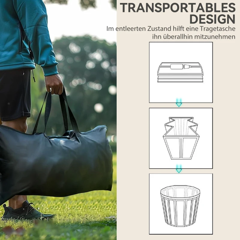 Wanna lodowa 300L, dmuchana, relaksacja mięśni, niebieska