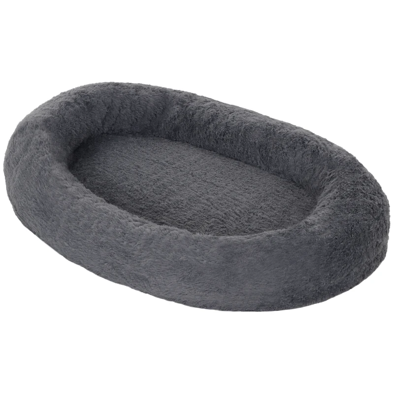 PawHut Human Dog Bed, 175L x 115W x 35Hcm Giant Human Dog Bed with Washable Cover, Waterproof Non-slip Bottom, Handel, Fluffy Dog Bed for People, Adults, Pet Family, Dark Grey