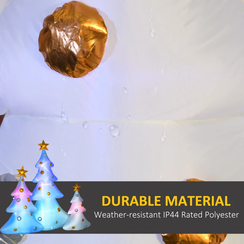 Nadmuchana dekoracja świąteczna LED, 210 cm, 3 choinki