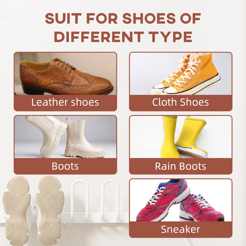 HOMCOM Elektryczna Suszarka do Butów 60 W, Montaż Ścienny, Ogrzewacz Do Butów Na 3 Pary, Stojak na Rękawiczki, Skarpety, Temperatura 50 do 55℃ Biały 76 x 13 x 17 cm