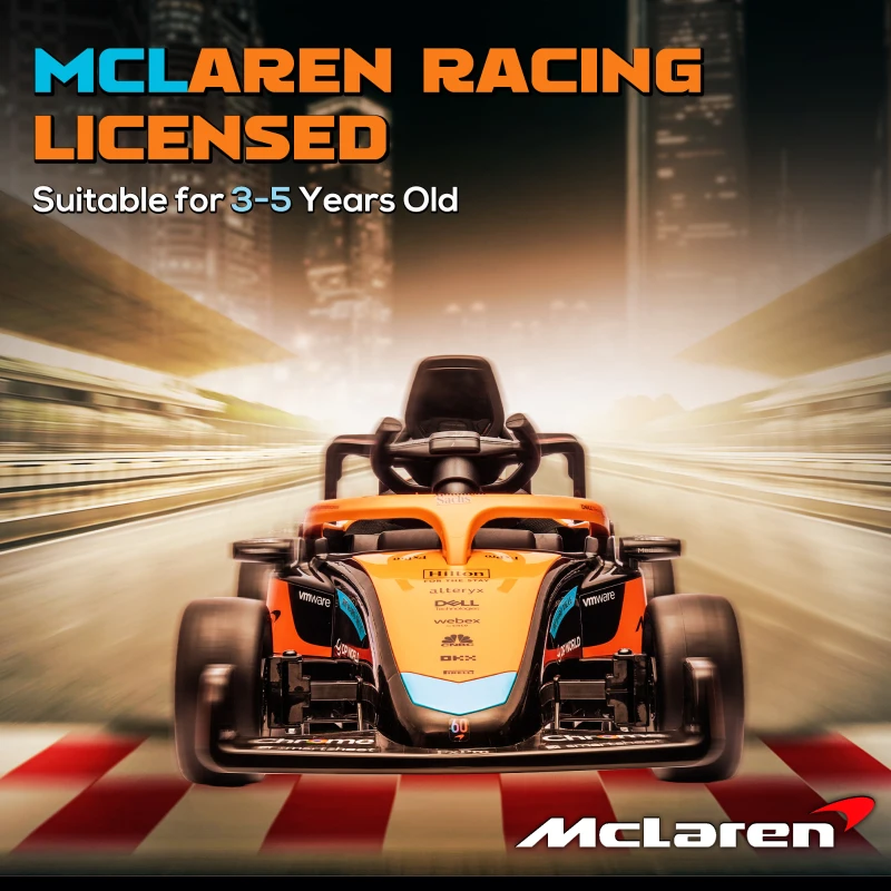 AIYAPLAY Elektryczne Auto dla Dzieci, 12V Pojazd Dziecięcy z Pilotem 2,4G, MP3 USB, Pojazd z Amortyzacją, Klakson, 3-5km/h, dla Dzieci 3-5 Lat, Pomarańczowy