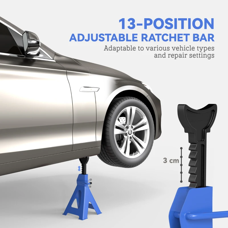 Podnośnik 3 tony, 2 sztuki, z blokadą, stabilny i bezpieczny