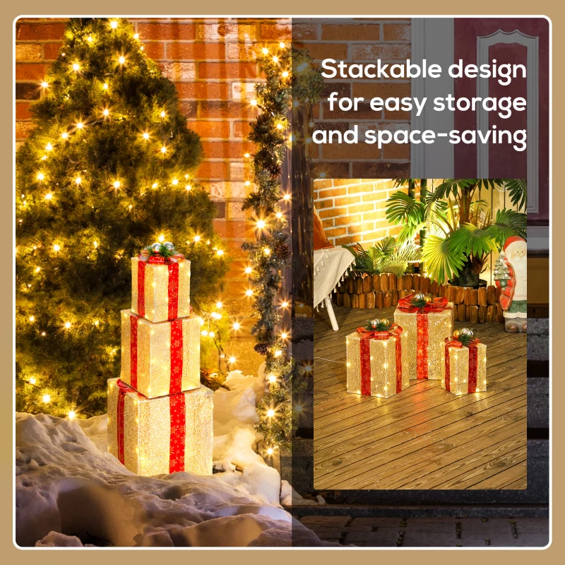 58 LED Świąteczne Oświetlenie, Ciepła Biel, Stalowa Rama