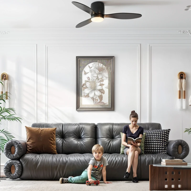 Wentylator sufitowy z lampą i pilotem, regulacja jasności