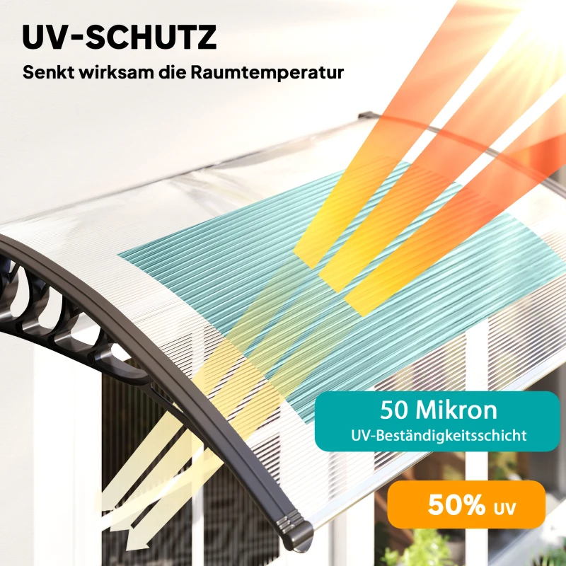 Daszek nad drzwi, poliwęglan, 89 x 122 cm, trwały i elegancki