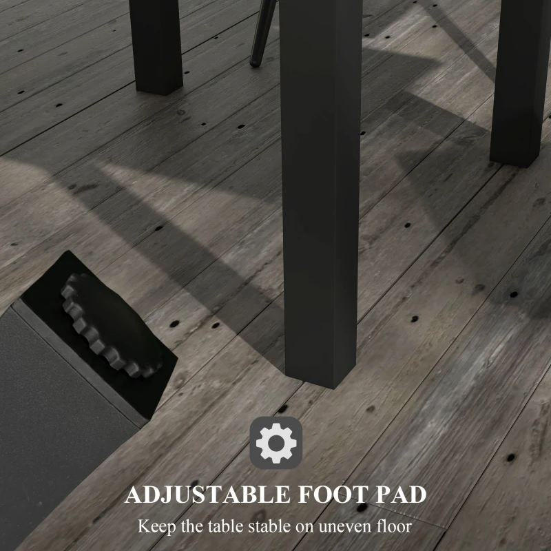 Outsunny Stół ogrodowy Stół do jedzenia dla 6 osób Stół tarasowy Rozkładany stół balkonowy do 70 kg żółty 81/162 x 80 x 75 cm