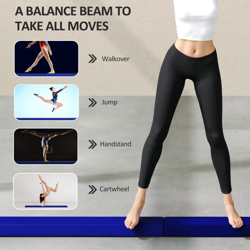 236 cm Składany Belka Balansowa, Przenośny, Do Gimnastyki