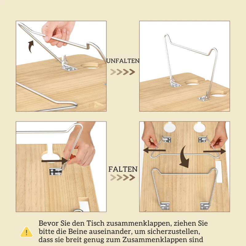Kosz piknikowy z wikliny dla 4 osób, jasnobrązowy