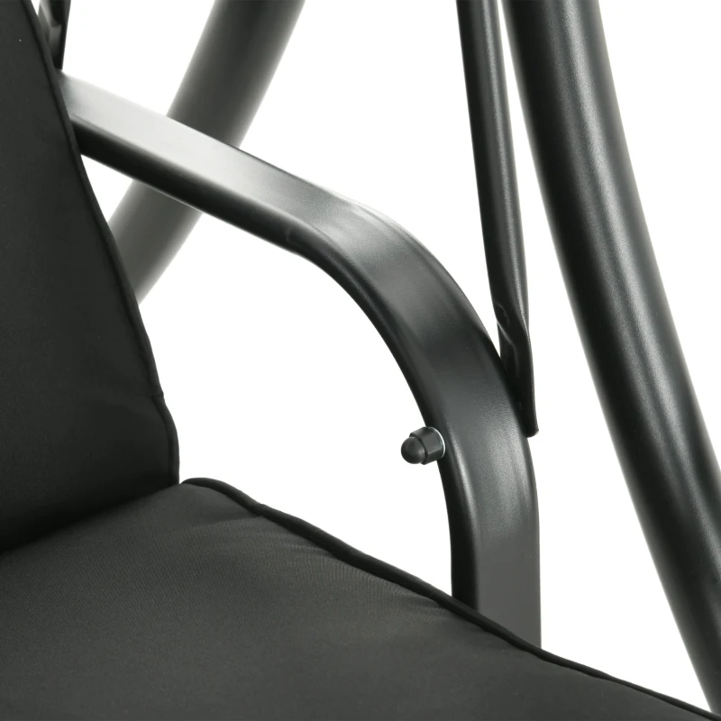 Huśtawka ogrodowa 3-osobowa z daszkiem i stolikiem