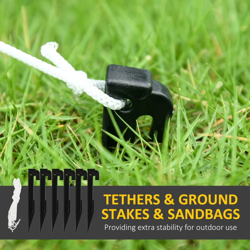 HOMCOM Nadmuchiwany Piernikowy Człowiek 2,35 m Dekoracja Świąteczna z LED i Laską Cukrową Dekoracja Ogrodowa na Święta Automatyczne Nadmuchiwane Wodoodporne Poliester Pomarańczowy