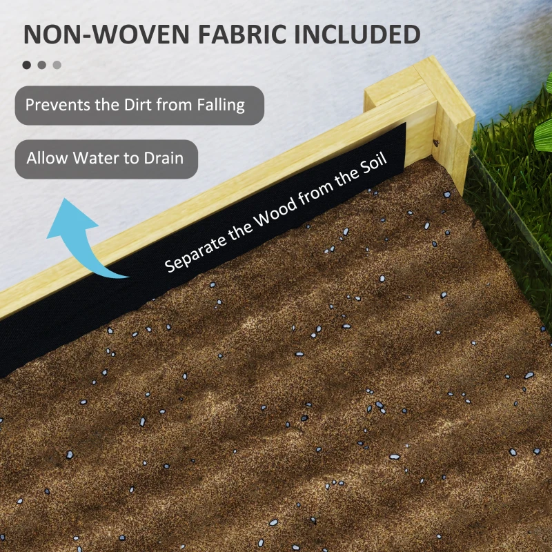 Wysokie łóżko ogrodowe z akrylowymi płytami, z odpływem