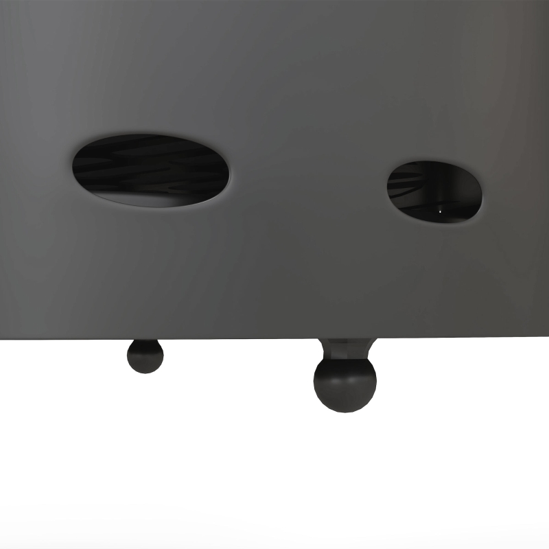 Outsunny Kolumna Ogrodowa, Ø38 cm Bezlustrowa Kolumna Ogniowa z Uchwytem, Kosz na Ogień z Hakem i Ochroną przed Iskrzeniem, Ogrzewanie Stołowe na Ogród, Piknik, Metal Ciemnoszary