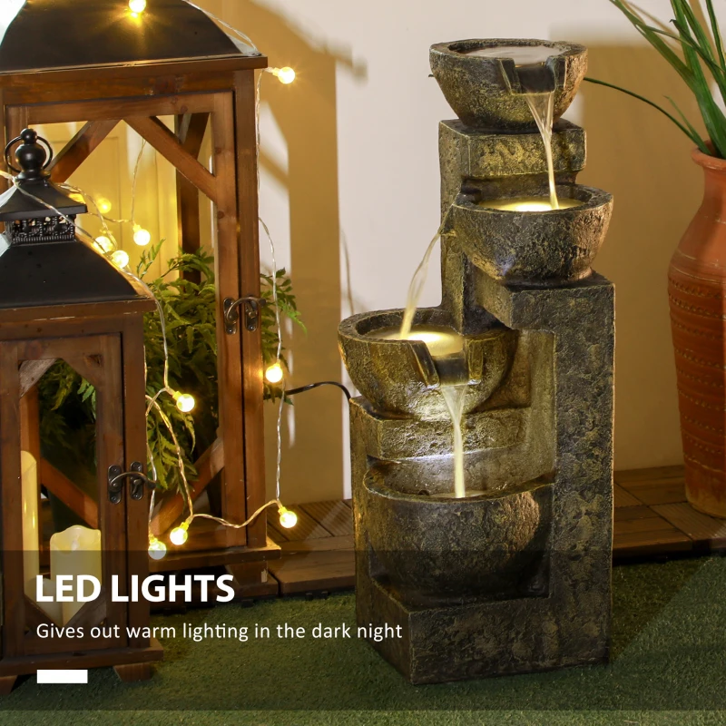 Fontanna ogrodowa, regulowany strumień, dekoracyjna fontanna