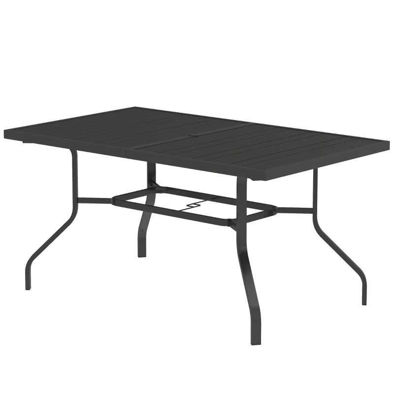Stół ogrodowy 152x90 cm, stalowy, odporny na warunki atmosferyczne