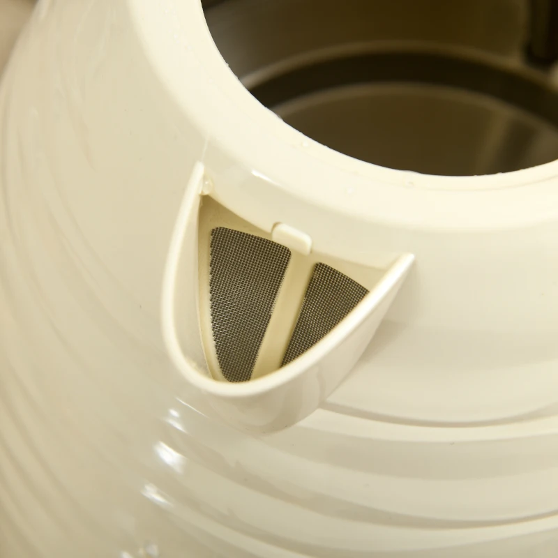 HOMCOM Zestaw śniadaniowy z czajnikiem 1,7L i tosterem na 4 kromki, 2200 W, 7 stopni opiekania, funkcje rozmrażania, podgrzewania i szuflada na okruchy, termostat Otter, kolor beżowy