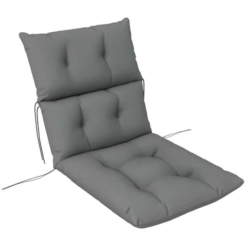 Poduszka na krzesło 115x56 cm, szara, 10 cm grubości