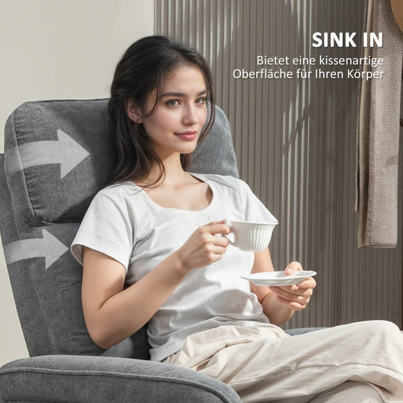 Fotel masujący z pilotem, 8 punktów masażu, Szary