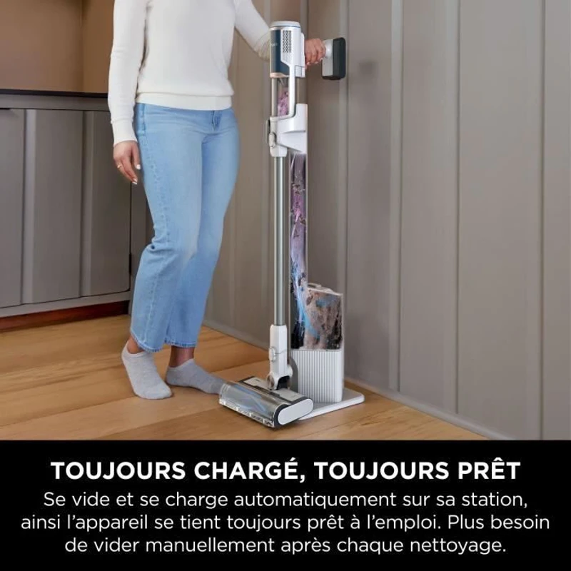 SHARK BU3521EU - Aspirateur Balai sans fil - 181 W - Vidage automatique - 3 modes d'aspiration