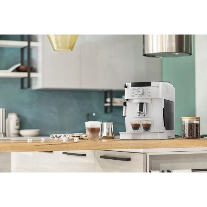 Espresso avec broyeur a grains - DELONGHI - Magnifica S ECAM22.110.W - 1,8 L - 250 g - 15 bar - 1450 W - Blanc