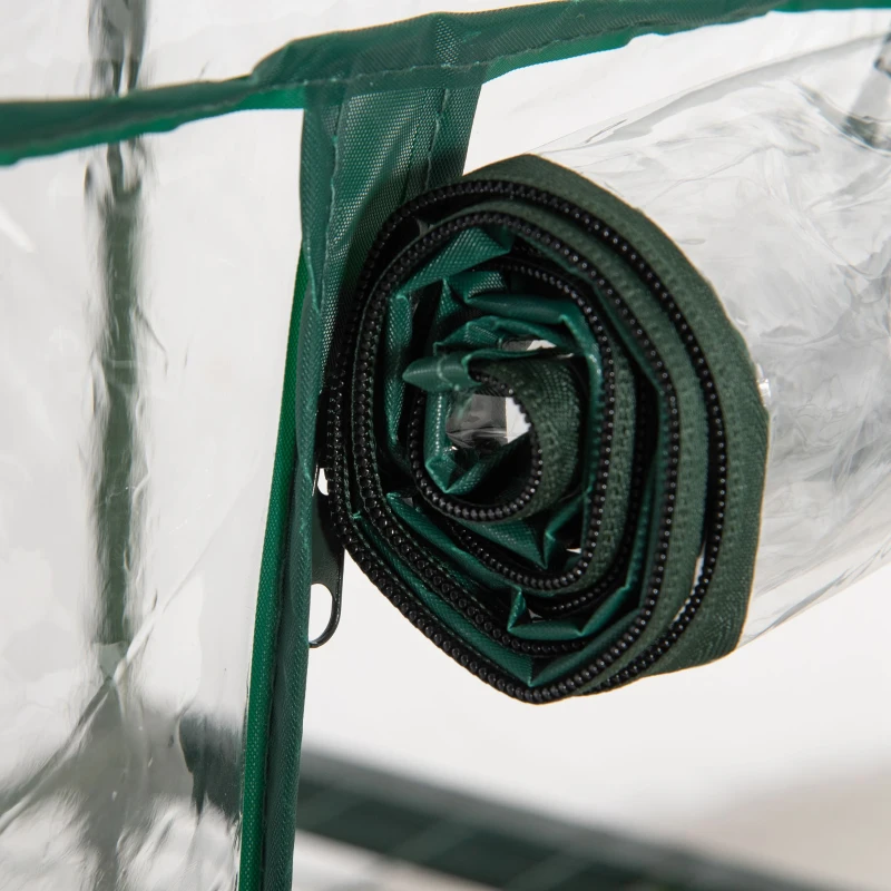 Outsunny Szklarnia z półkami, mrozoodporna szklarnia foliowa do balkonu 69 x 49 x 125 cm przezroczysta