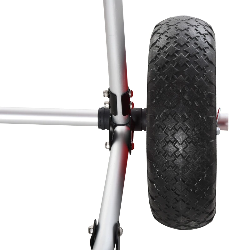 HOMCOM Chariot de transport trolley pour kayak, stand-up paddle, canoë cadre en aluminium dim. 70L x 40L x 42H cm