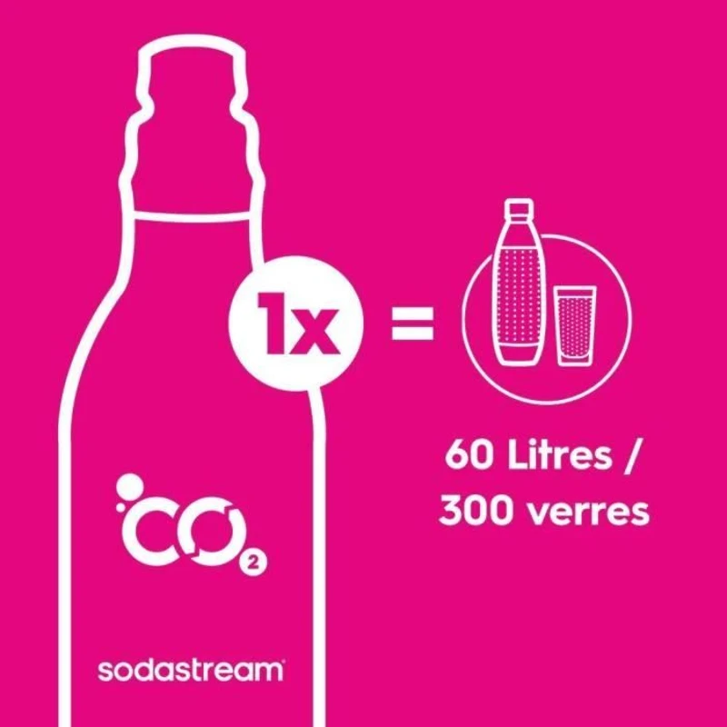 Machine a soda et eau pétillante SODASTREAM - TERRA Noire - 1 bouteille compatible lave-vaisselle - 1 recharge de gaz 60L