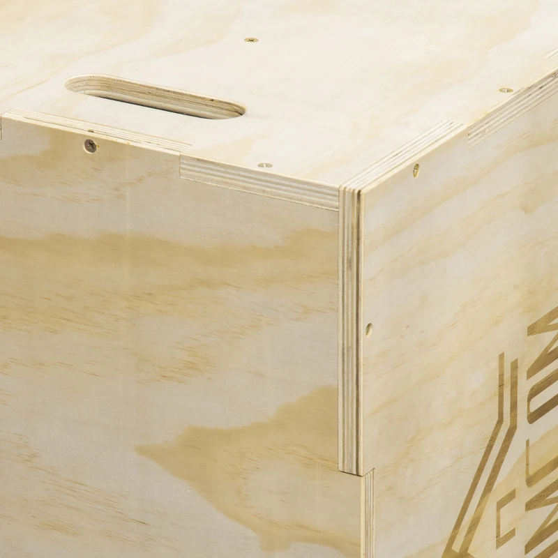 HOMCOM Box jump pliométrie 3 en 1 appareil boîte à saut musculation fitness & entraînement croisé plyobox pour box training 40/45/60 cm en bois