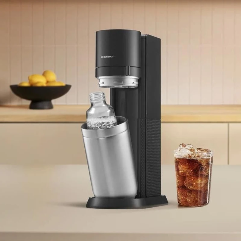 Machine a soda et eau pétillante SODASTREAM - DUO Noire - 2 carafes en verre - 1 recharge de gaz 60L
