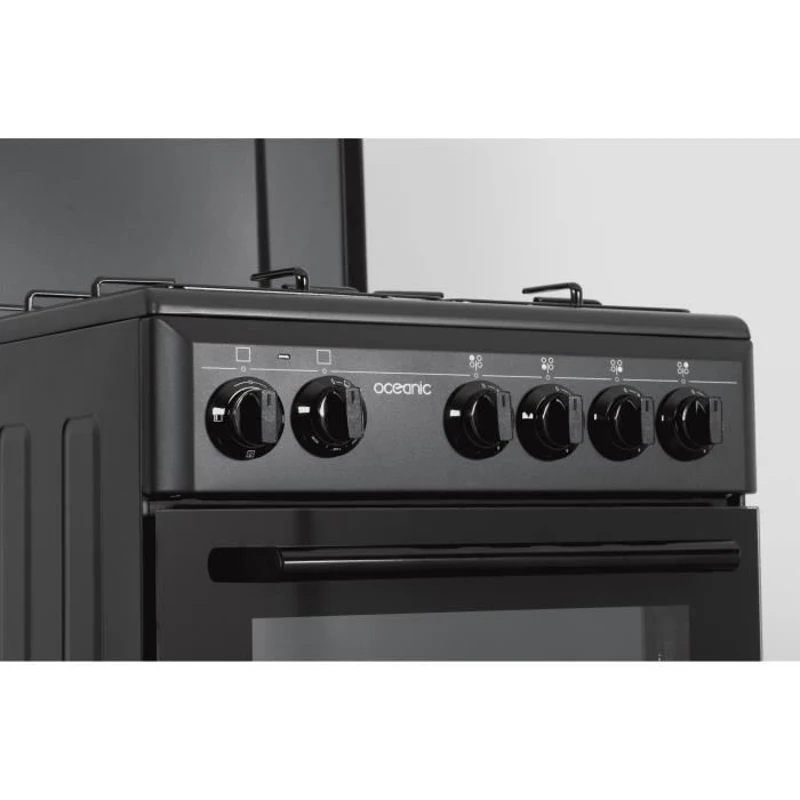 Cuisiniere gaz OCEANIC OCEACG50GB - 4 feux - L49,8 xP61 xH 86 cm - Noir