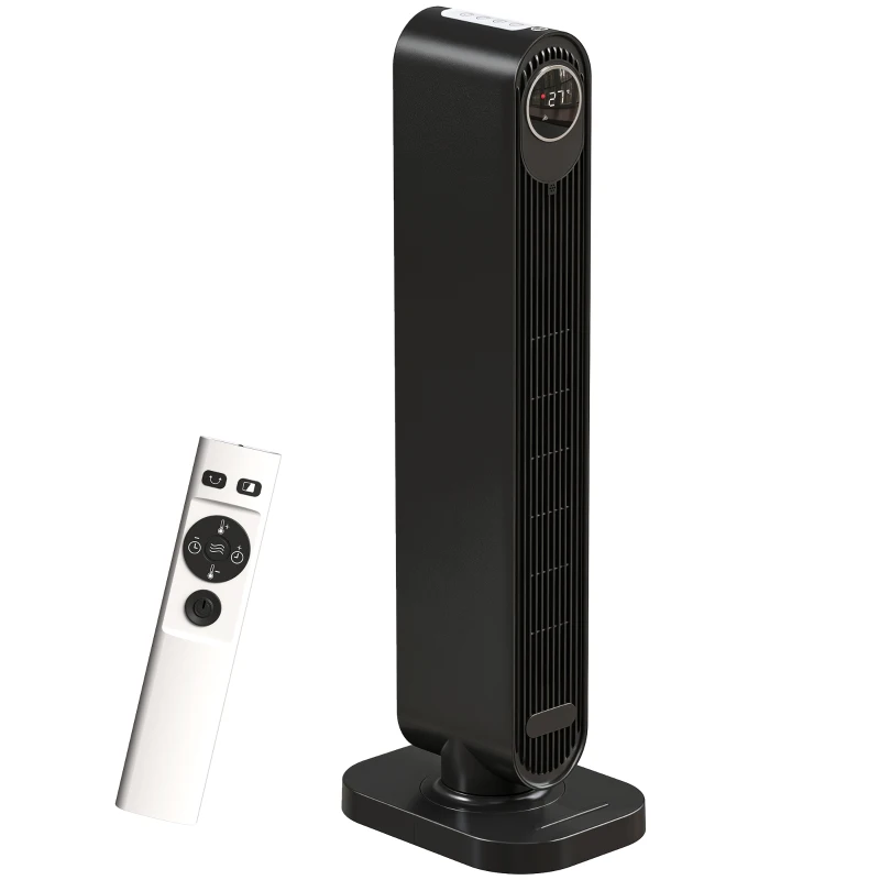 HOMCOM 2000W Ceramic Electric Heater with Fan, Timer, Oscillation - Black