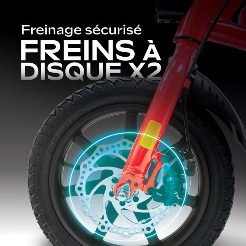 Draisienne électrique - URBANGLIDE - BIKE 140 RED - 36V - 350W - Pneus 14 - Autonomie 18KM - Vitesse max 25KM/h