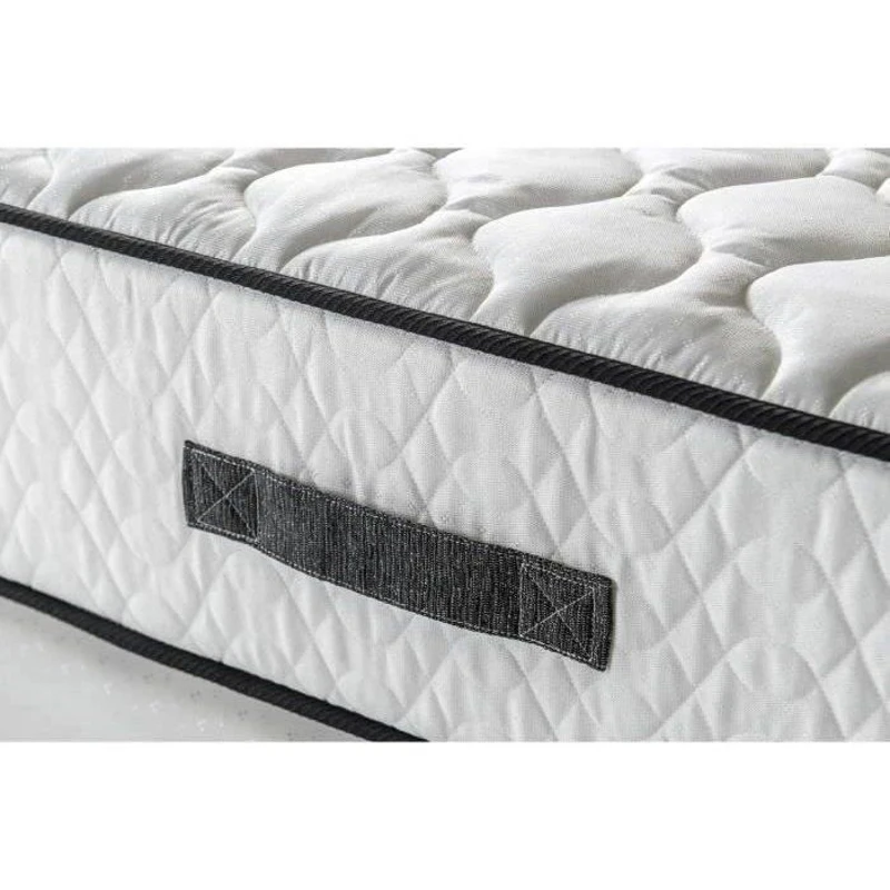 Ensemble matelas sommier 180 x 200 cm Hauteur 24 cm - ressorts ensachés - 7 zones - réversible - fabriqué en Belgique - DEKO DREAM