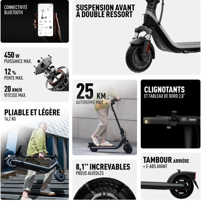 Trottinette électrique - SEGWAY - E2 E II - 450 W - 8,1
