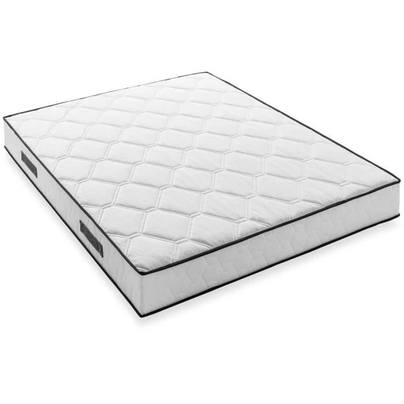 Ensemble matelas sommier 140 x 190 cm Hauteur 19 cm - ressorts ensachés - 7 zones - réversible - fabriqué en Belgique - DEKO DREAM