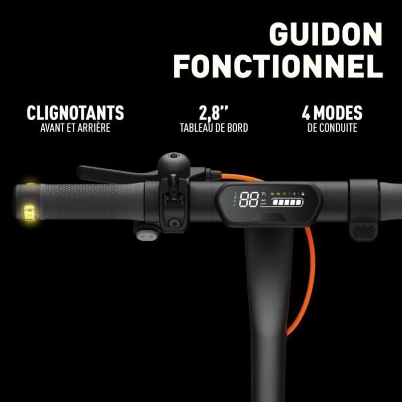 Trottinette électrique - Segway-Ninebot - E2 Pro - Pneus larges 10 - 750W Max - 35 km d'autonomie