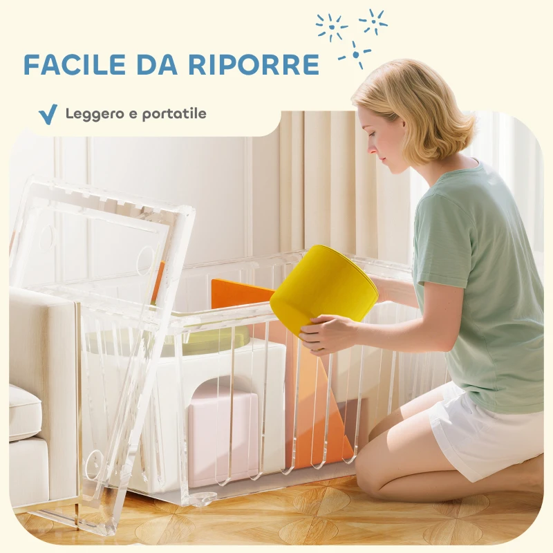 AIYAPLAY Set 8 Costruzioni Morbide per Bambini 0-3 Anni da Interni, in Velluto e Schiuma PU Arancione
