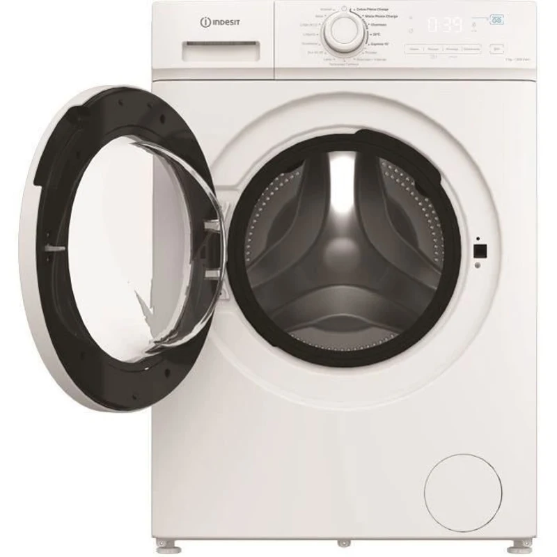 Lave-linge hublot INDESIT IMA762MYTIMEFR - 7 kg - Induction - 1200 trs/min - Push&Go - Classe A - Blanc