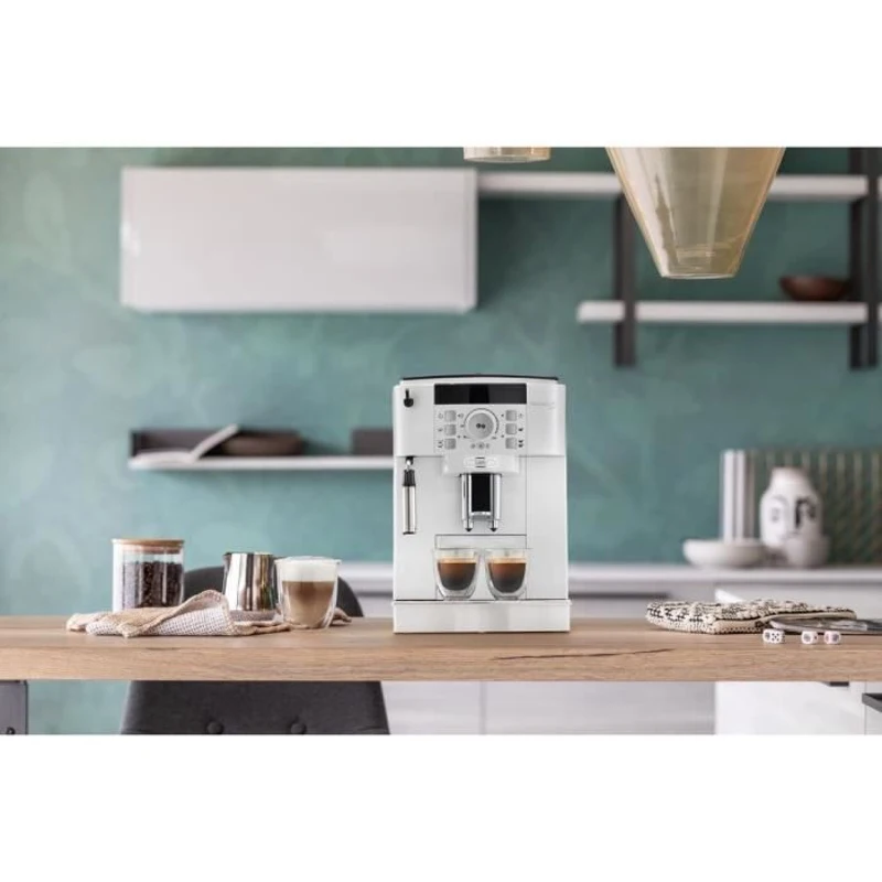 Espresso avec broyeur a grains - DELONGHI - Magnifica S ECAM22.110.W - 1,8 L - 250 g - 15 bar - 1450 W - Blanc