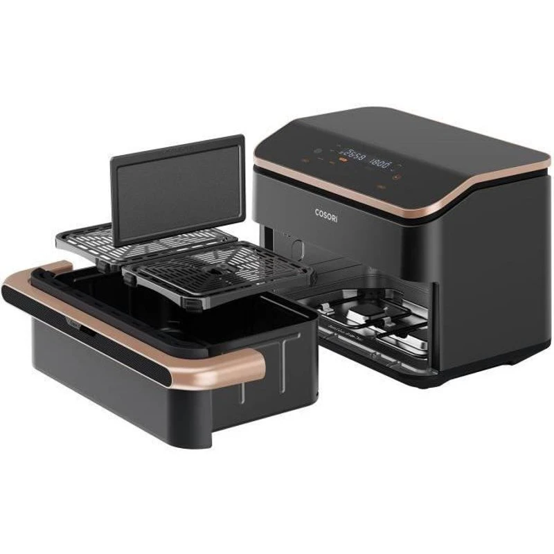 Friteuse sans huile COSORI - Dual Blaze Twinfry Chef Edition - Capacité 10L - 6 programmes - 2800W - Noir