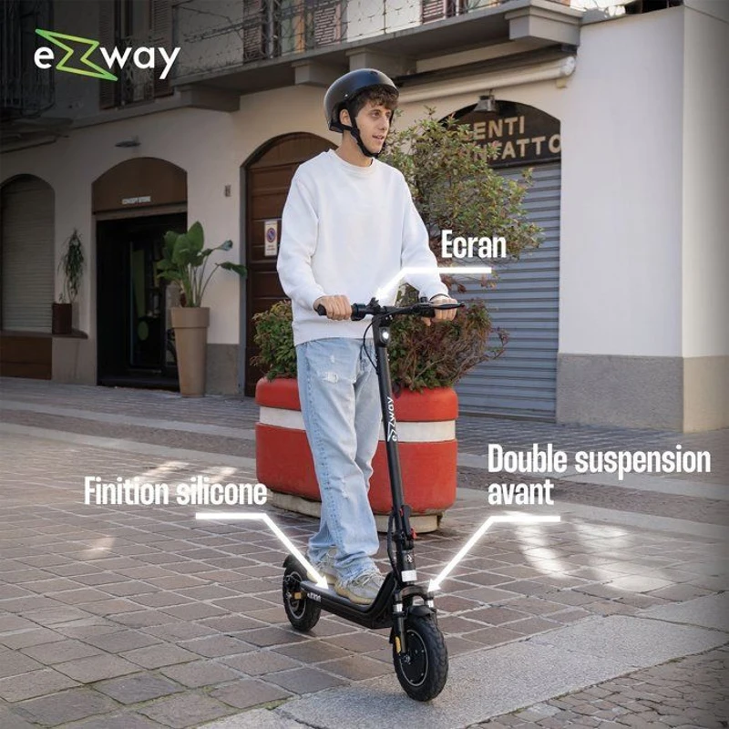 Trottinette électrique - EZWAY - EX100 - 450 W - Roues 10 - Autonomie 25 km