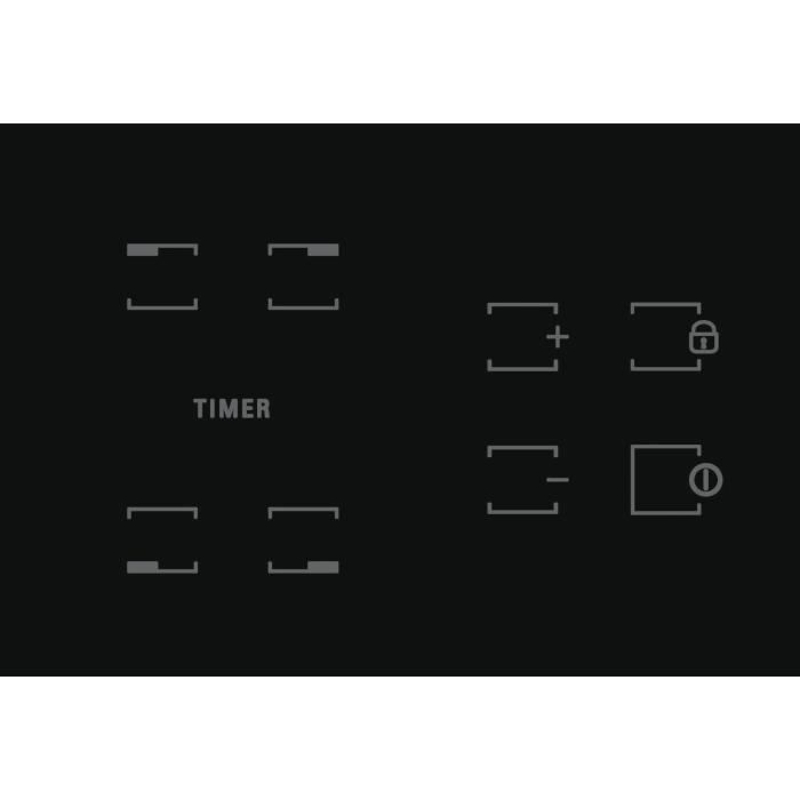 Table de cuisson vitrocéramique - HOTPOINT - HR631C - 4 foyers - 60 cm - Noir