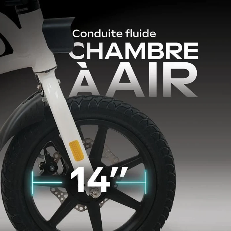 Draisienne électrique - URBANGLIDE - BIKE 140 WHITE - 36V - 350W - Pneus 14 - Autonomie 18KM - Vitesse max 25KM/h