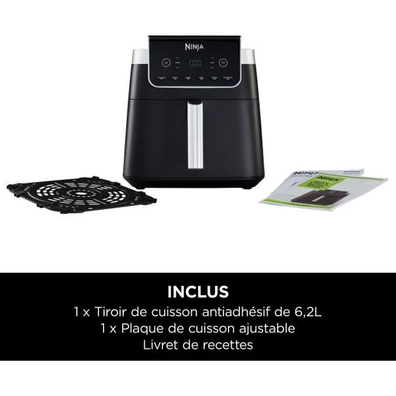 Friteuse sans huile NINJA - Max Pro AF180EU - Capacité 6,2L - 6 programmes de cuisson - 2000W