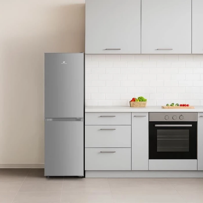 Réfrigérateur congélateur bas - CONTINENTAL EDISON - CEFC193NFS3 - Classe E - 193L - L48 x P57,5 x H154cm - Silver