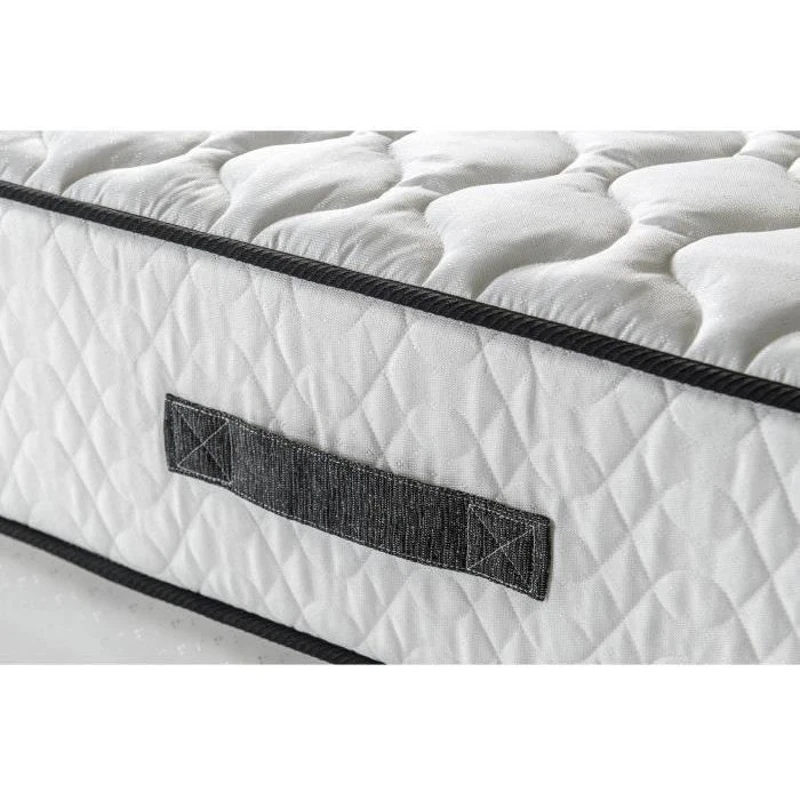 Pack sommier matelas 140 x 190 cm - Hauteur 24 cm - Couette et 2 oreillers - 7 zones - réversible - fabriqué en Belgique