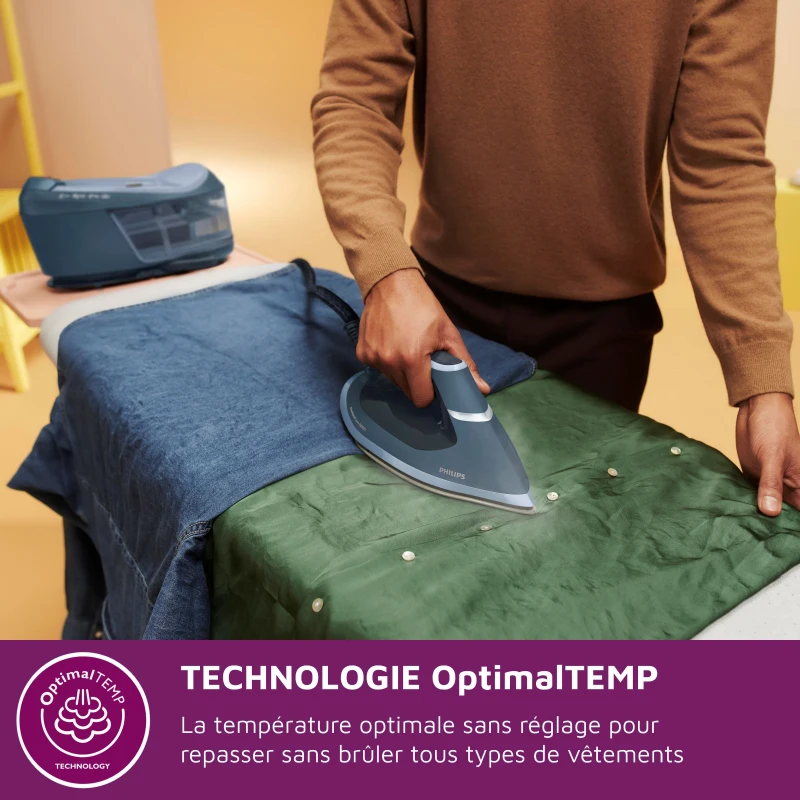 Centrale Vapeur - PHILIPS - PSG6042/20 - PerfectCare Compact Série 6000 - 8 bars - 1.8L - Bleu