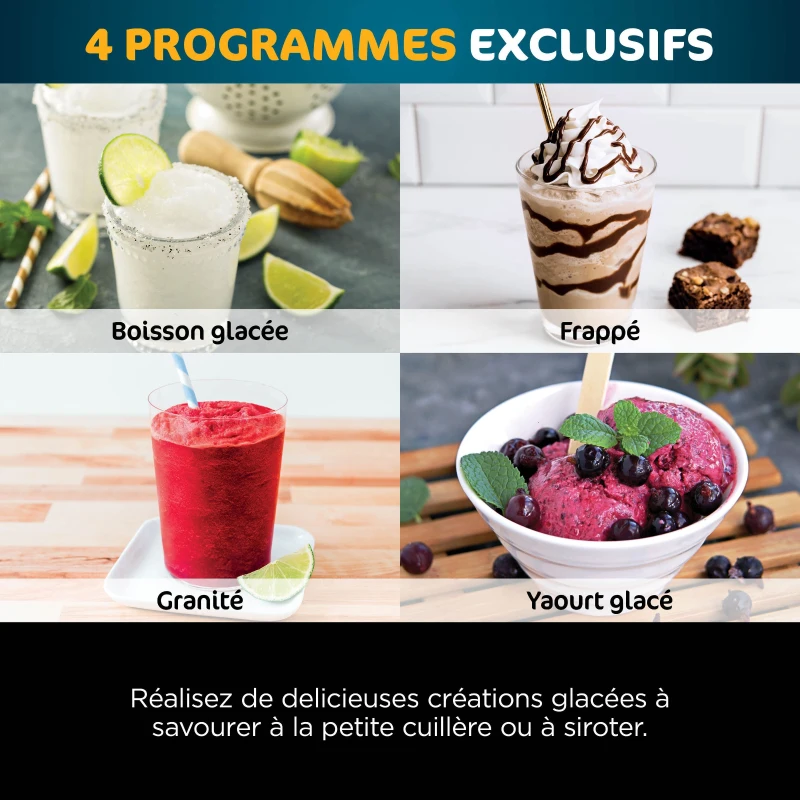 Machine a glaces NINJA - CREAMi Deluxe NC502EU - 2 pots inclus 709ml - 10 programmes