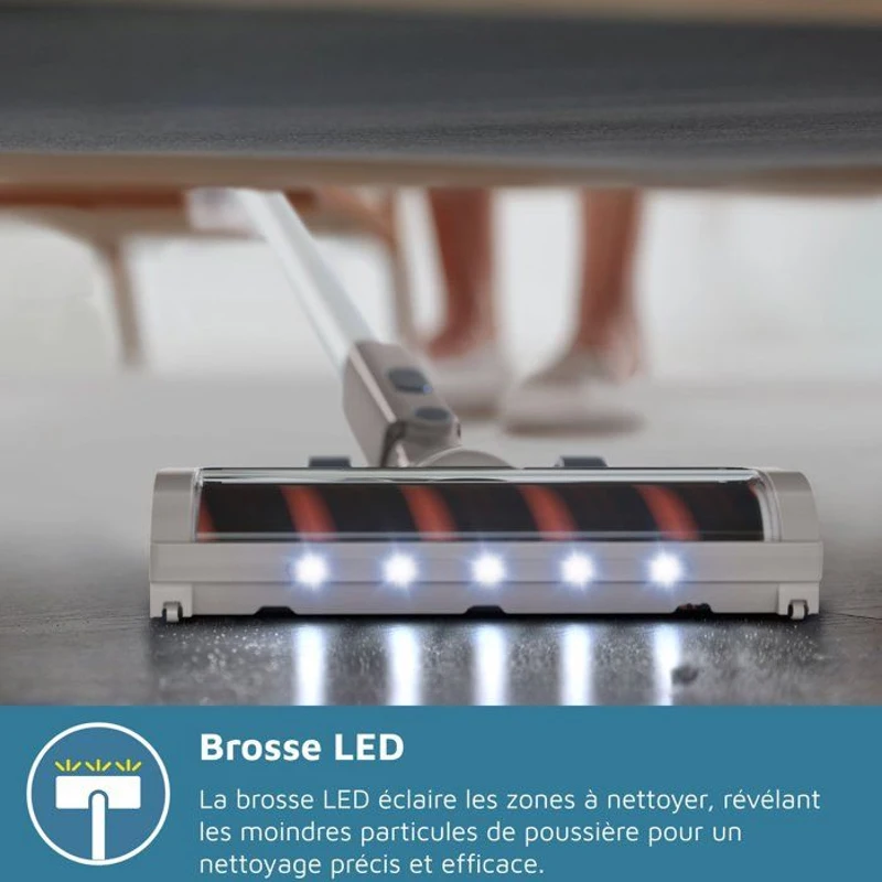 Aspirateur balai sans fil - PHILIPS - XC2011/01 - Série 2000 - batterie lithium-ion 21.6V - balai a LED - Bleu