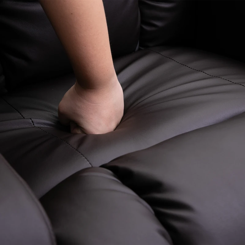 HOMCOM Fauteuil de Massage et Relaxation électrique Chauffant 360° pivotant inclinable manuellement Repose-Pied télécommande ‎Marron