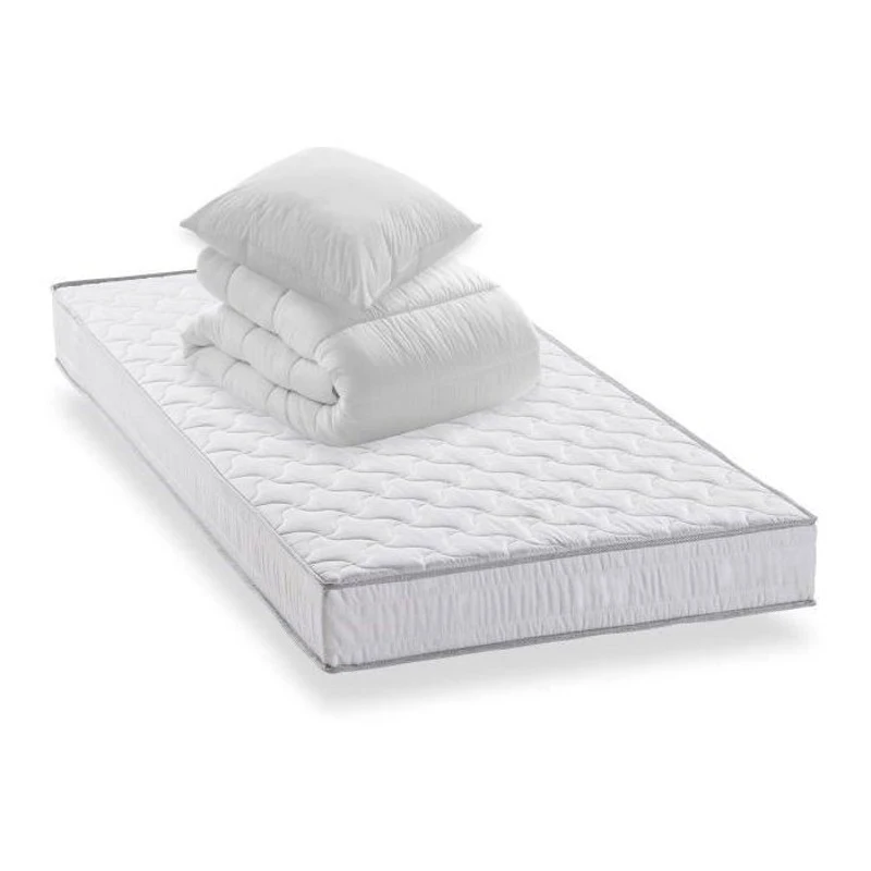 Pack Matelas 90x190 + Couette 140x200 + Oreiller 60x60 - Mousse - 16 cm - Ferme - DEKO DREAM Star